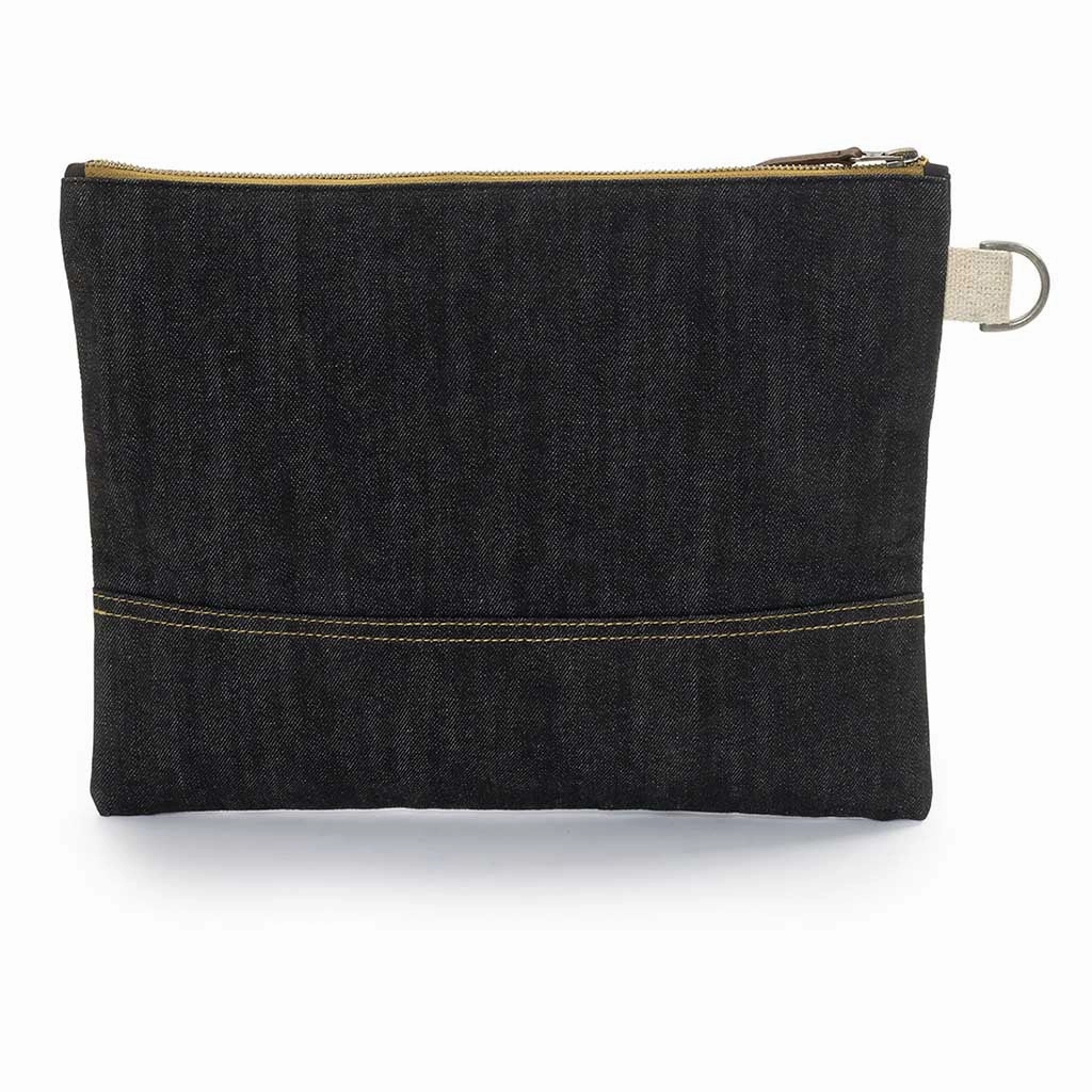 Neelum Zipper Pouch | Waxed Denim