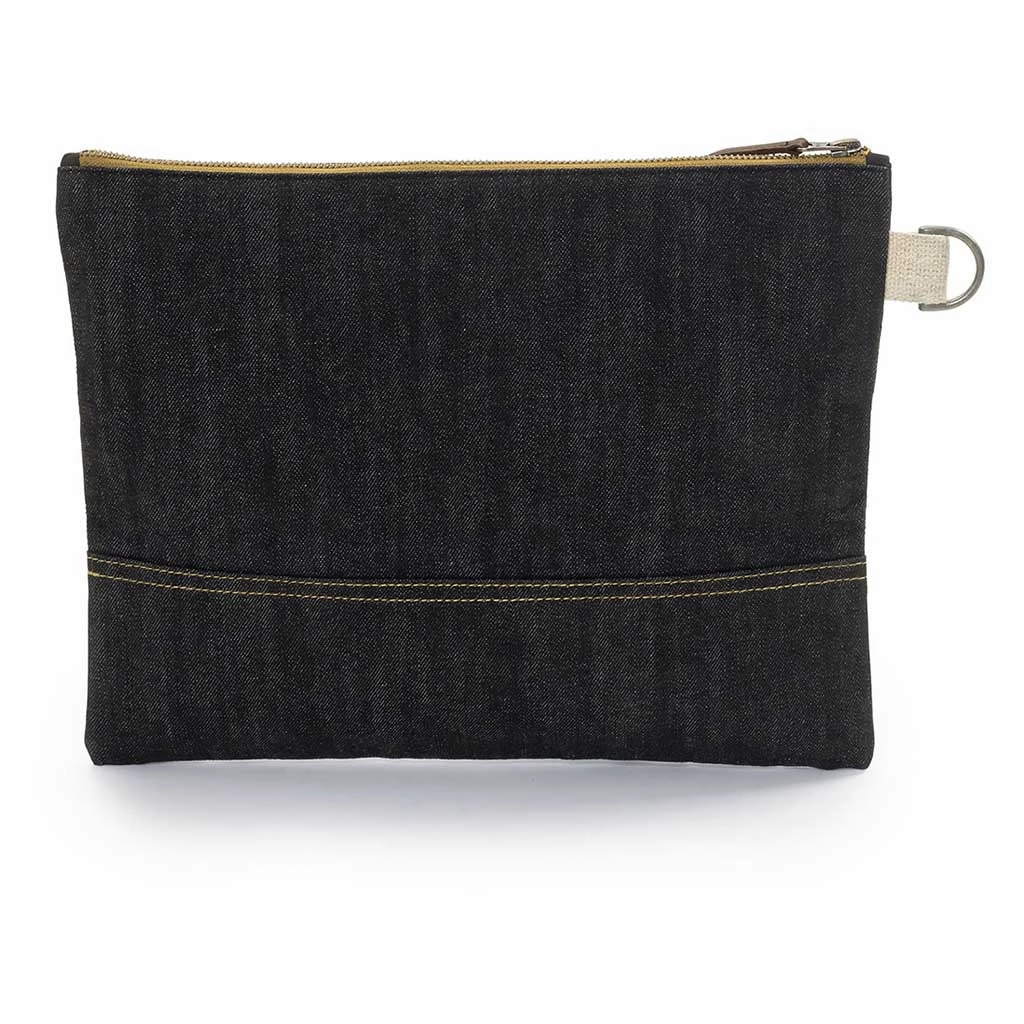 Neelum Zipper Pouch | Waxed Denim