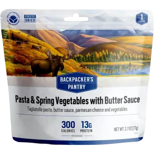 Pasta & Spring Vegetables with Butter Sauce (1 Serving)