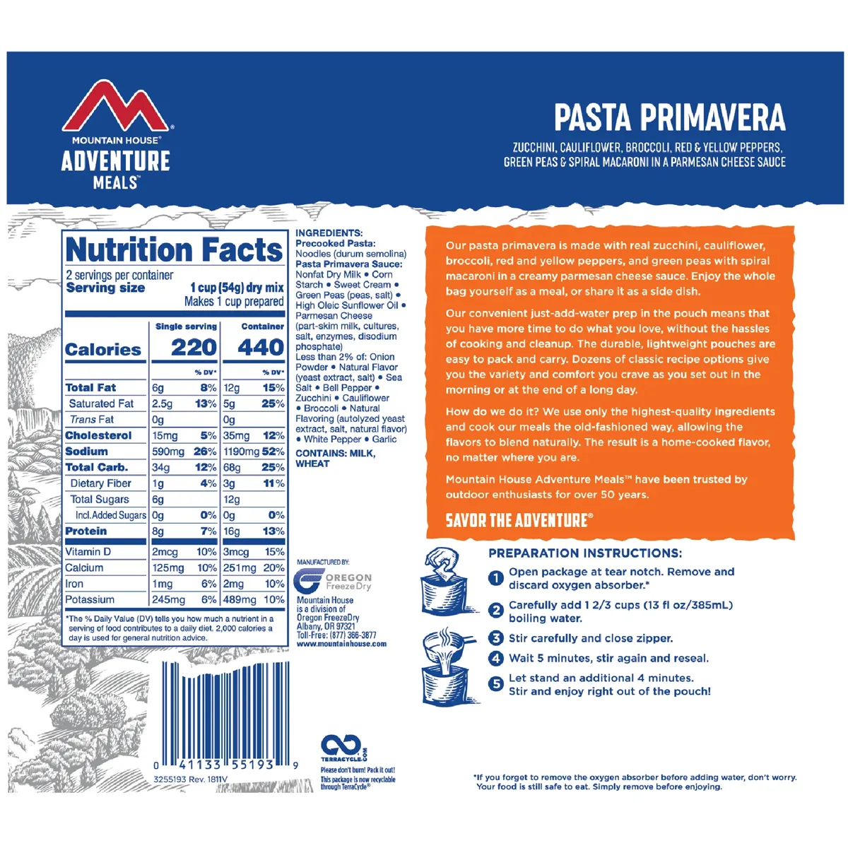 Pasta Primavera (2 Servings)