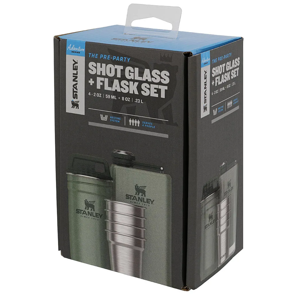 Pre-Party Shot Glass & Flask Set