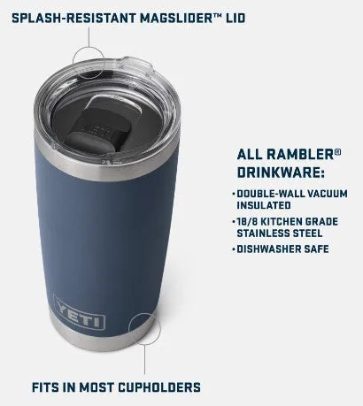 Rambler 20 oz. Tumbler with MagSlider Lid