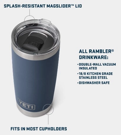 Rambler 20 oz. Tumbler with MagSlider Lid