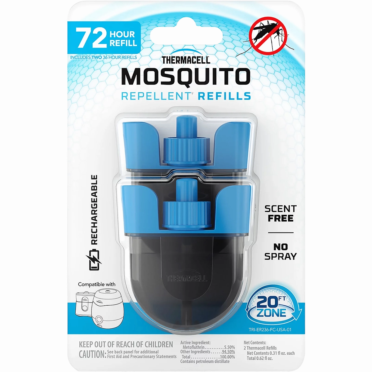 Rechargeable Mosquito Repellent - 2 Pack
