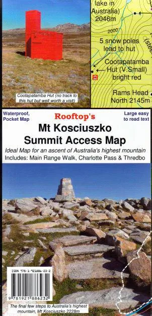 Rooftop's Mount Kosciuszko Summit Access Pocket Map