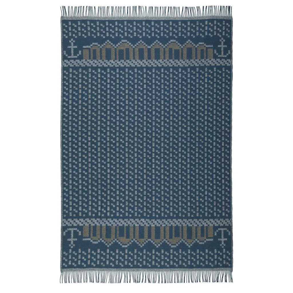 Skaft Marin Wool Blanket