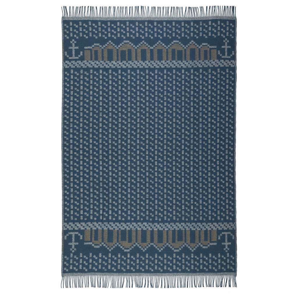 Skaft Marin Wool Blanket