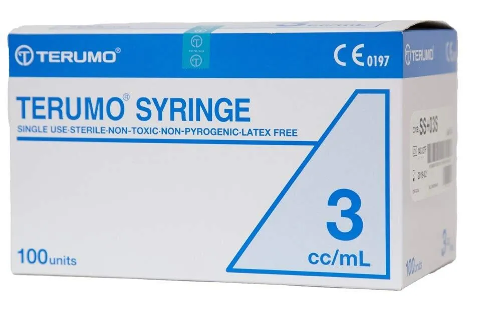Terumo 3ml Luer Slip Syringe  Box of 100