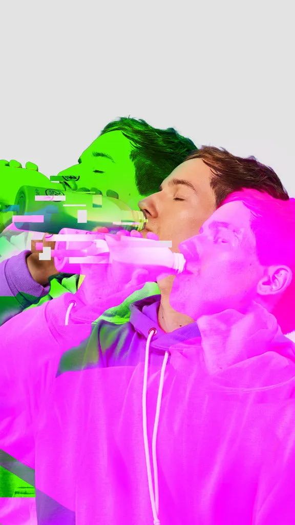 Urban Bottle 500ml - REactive Pink / Blue