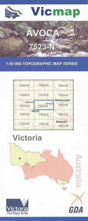 Vicmap Avoca 7523-N 1:50,000 Scale