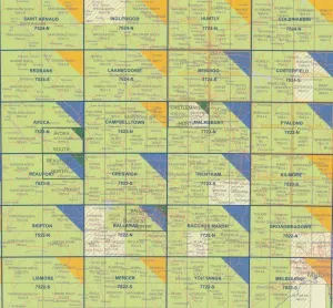 Vicmap Avoca North 7523-1-N 1:25,000 Double Format