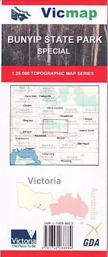 Vicmap Bunyip State Park Special 1:25,000 Double Format Map