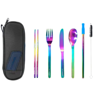 Wanderware 6-Piece Reusable Stainless Steel Utensil Set