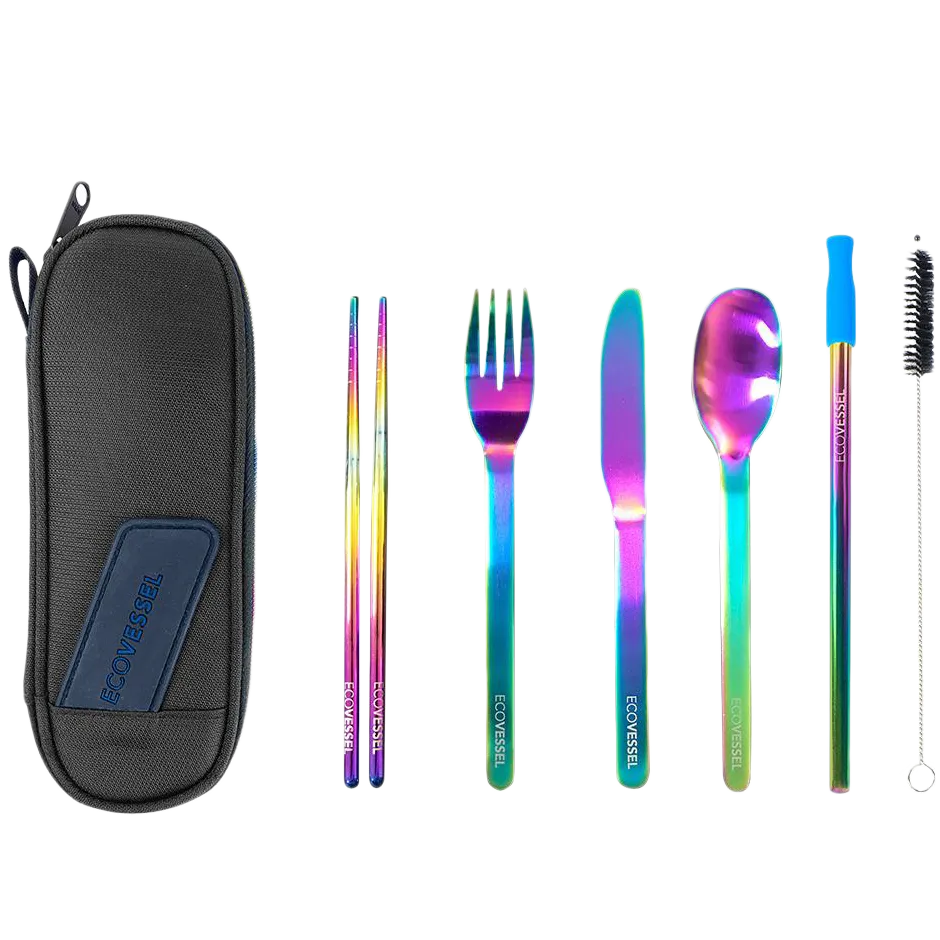 Wanderware 6-Piece Reusable Stainless Steel Utensil Set